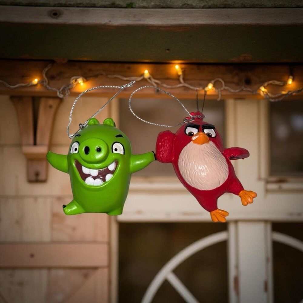 Rovio Angry Birds Figural Ornament Set Red Bird & Piggy B22